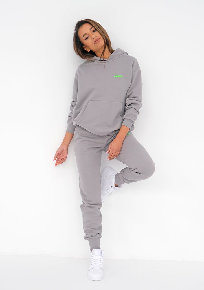 Szara bluza z kapturem Lime Logo ILM