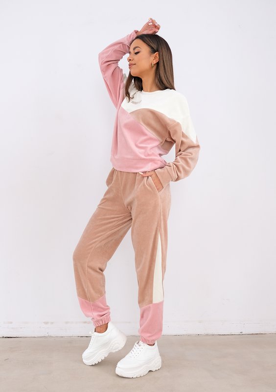 Velvet sweatpants Marshmallow