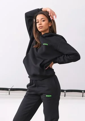 Trip - black hoodie with a lime logo