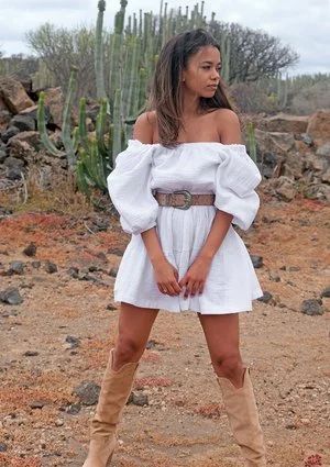 Mini muslin white dress