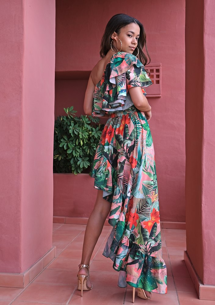 Maxi dress Flower Ruffles