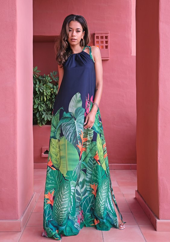 Sukienka maxi Floral Border