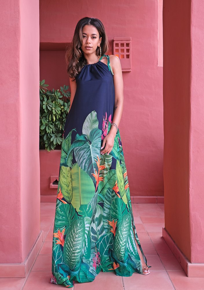 Sukienka maxi Floral Border