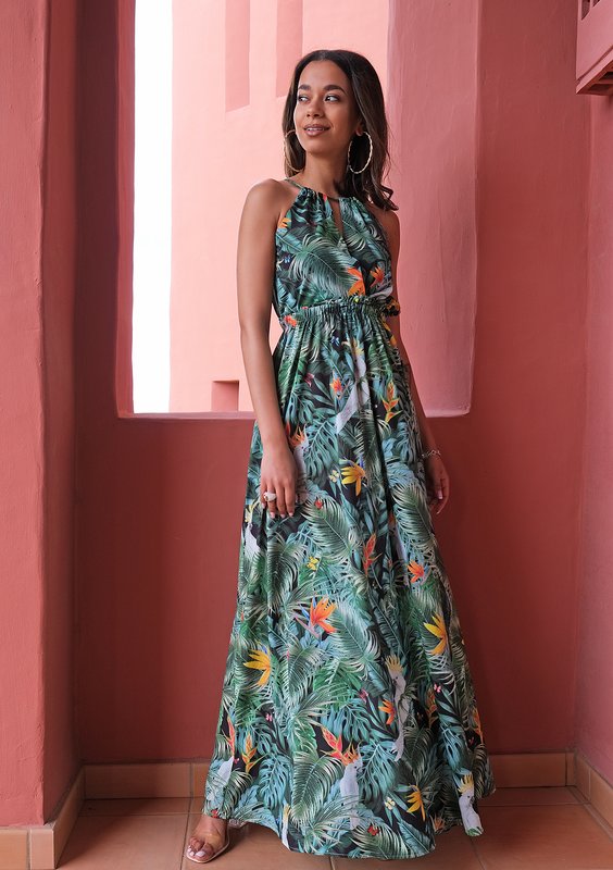 Letnia sukienka maxi Parrots