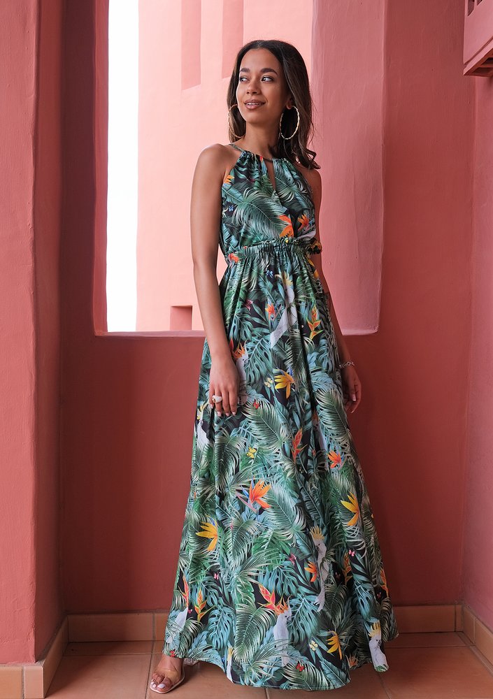 Maxi dress Parrots