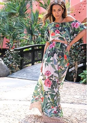 Maxi skirt Tenerife Garden