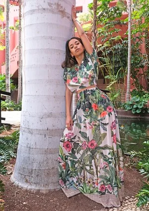 Spódnica maxi Tenerife Garden