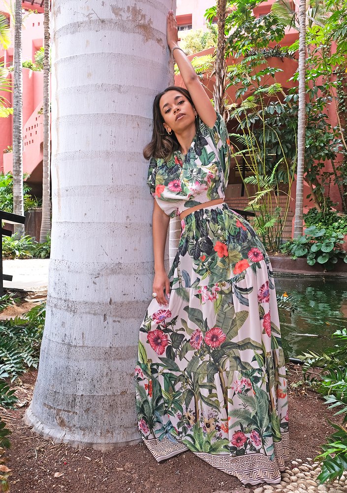 Maxi skirt Tenerife Garden