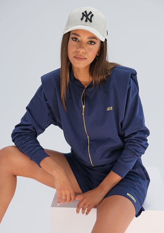 Sweatshirt with shoulder pads Navy