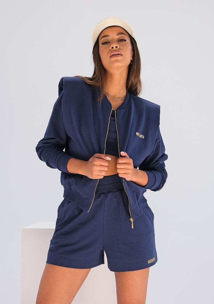 Sweatshirt with shoulder pads Navy