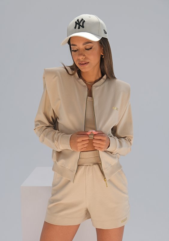 Rozpinana bluza z poduszkami Beige ILM