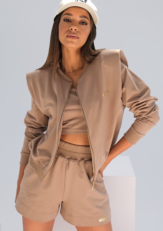 Rozpinana bluza z poduszkami Coffee ILM