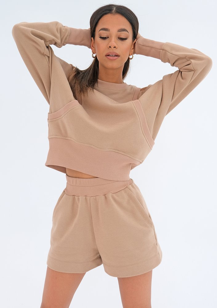 Sweat shorts Coffee Beige