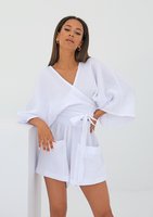 Aude - muslin white shorts