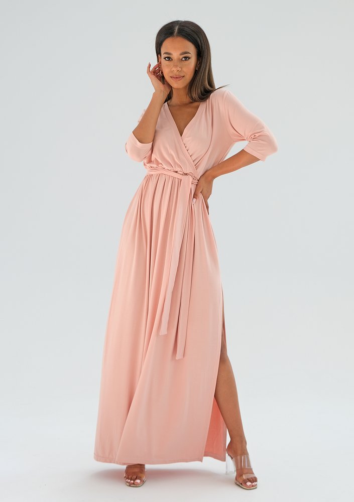 Maxi powder pink dress