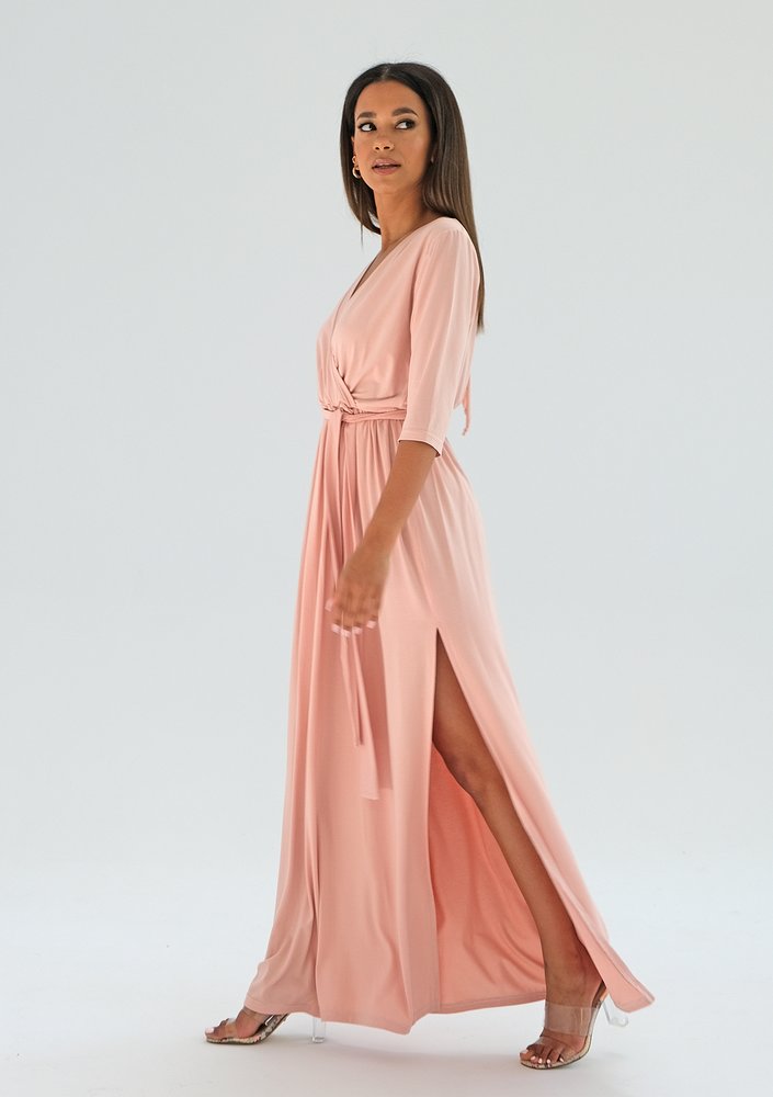 Maxi powder pink dress