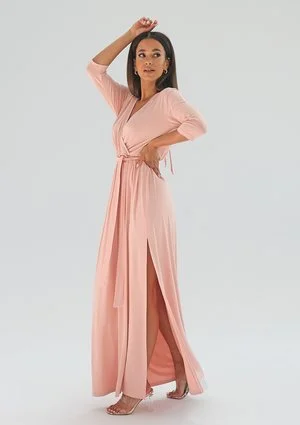 Maxi powder pink dress