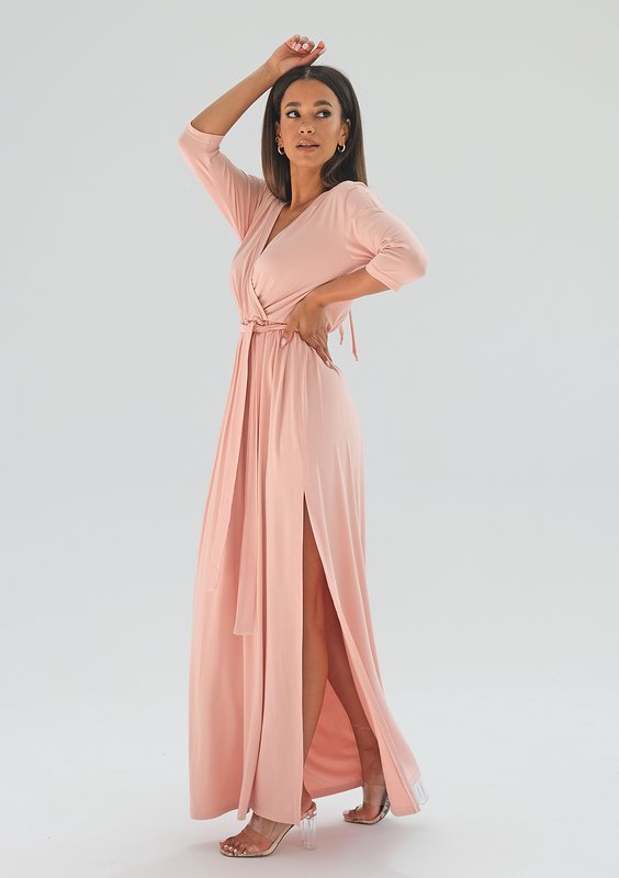 Maxi powder pink dress