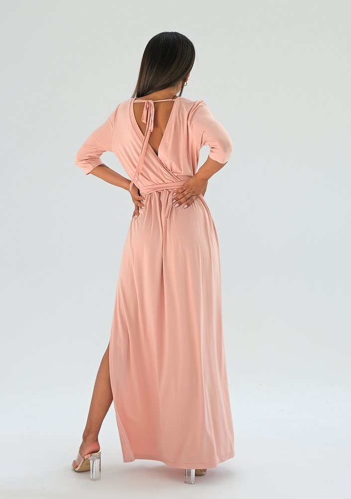 Maxi powder pink dress