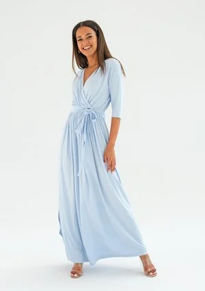 Maxi light blue dress