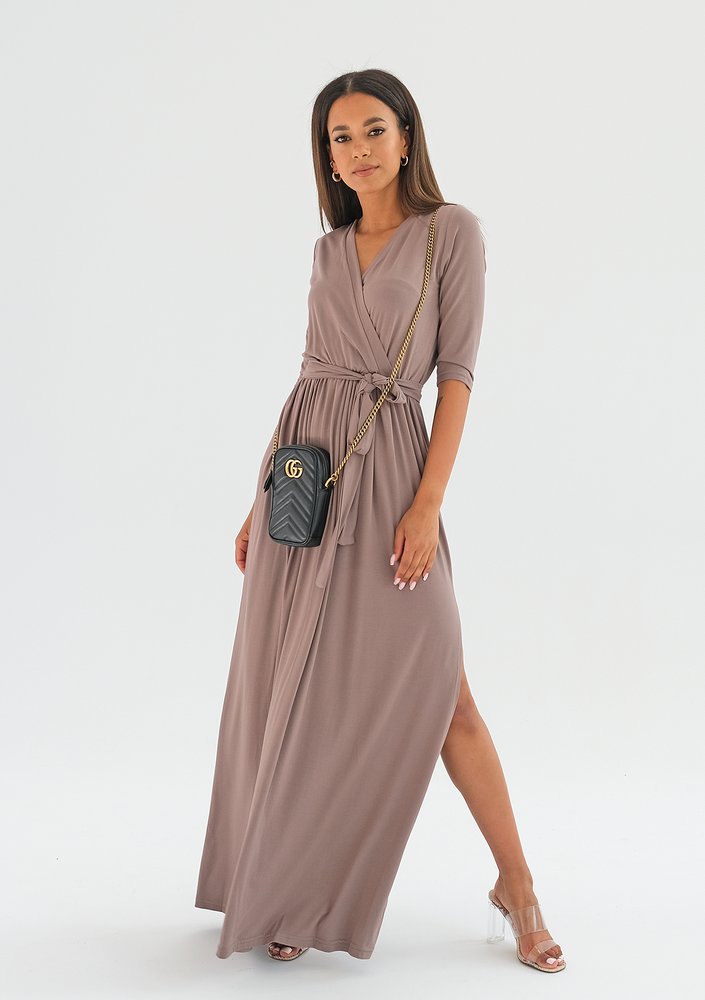 Maxi coffee dress