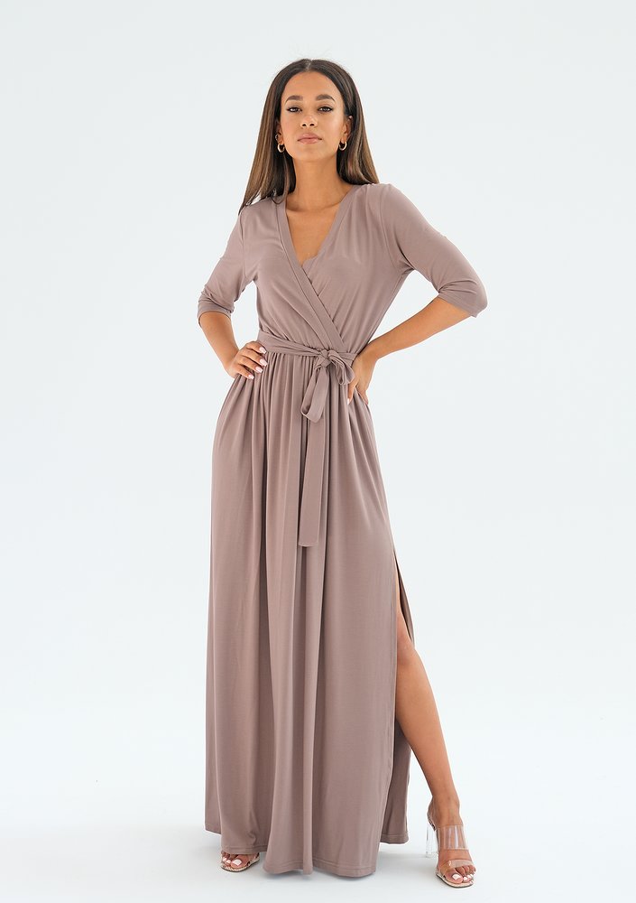 Maxi coffee dress
