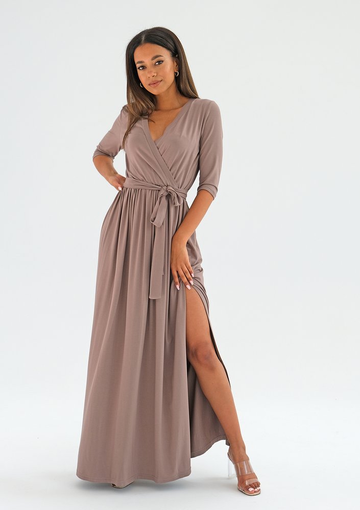 Maxi coffee dress
