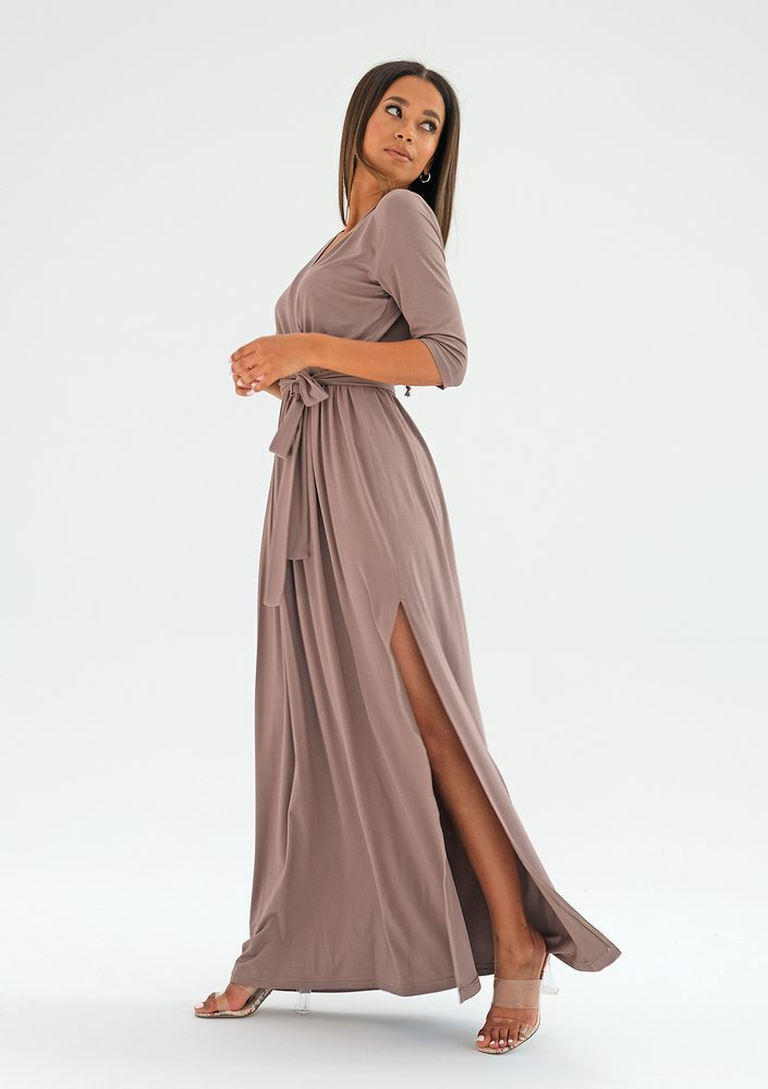 Maxi coffee dress