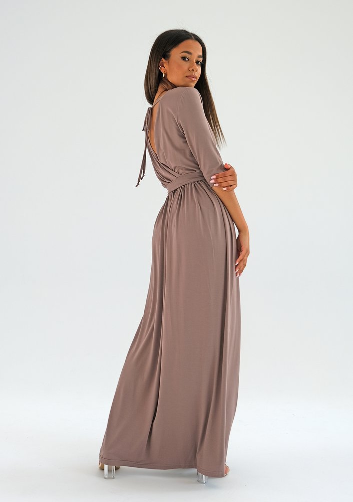 Maxi coffee dress