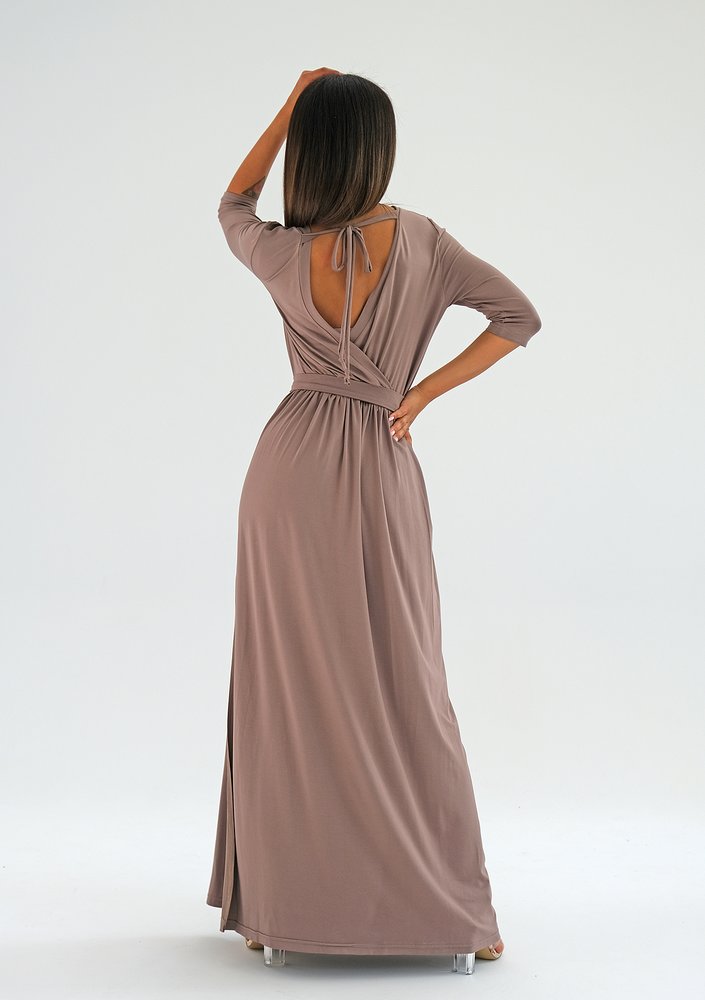 Maxi coffee dress