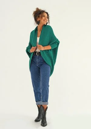 Vila - emerald green oversize cardigan