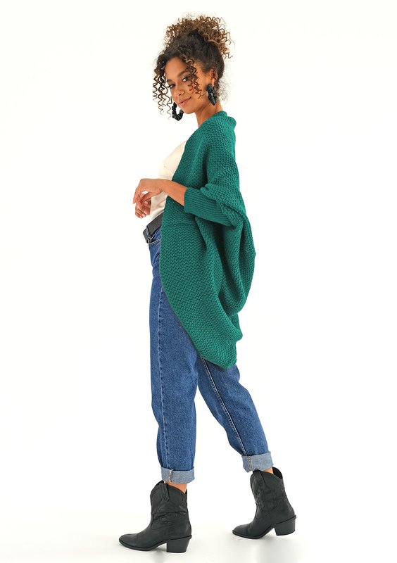 Vila - emerald green oversize cardigan