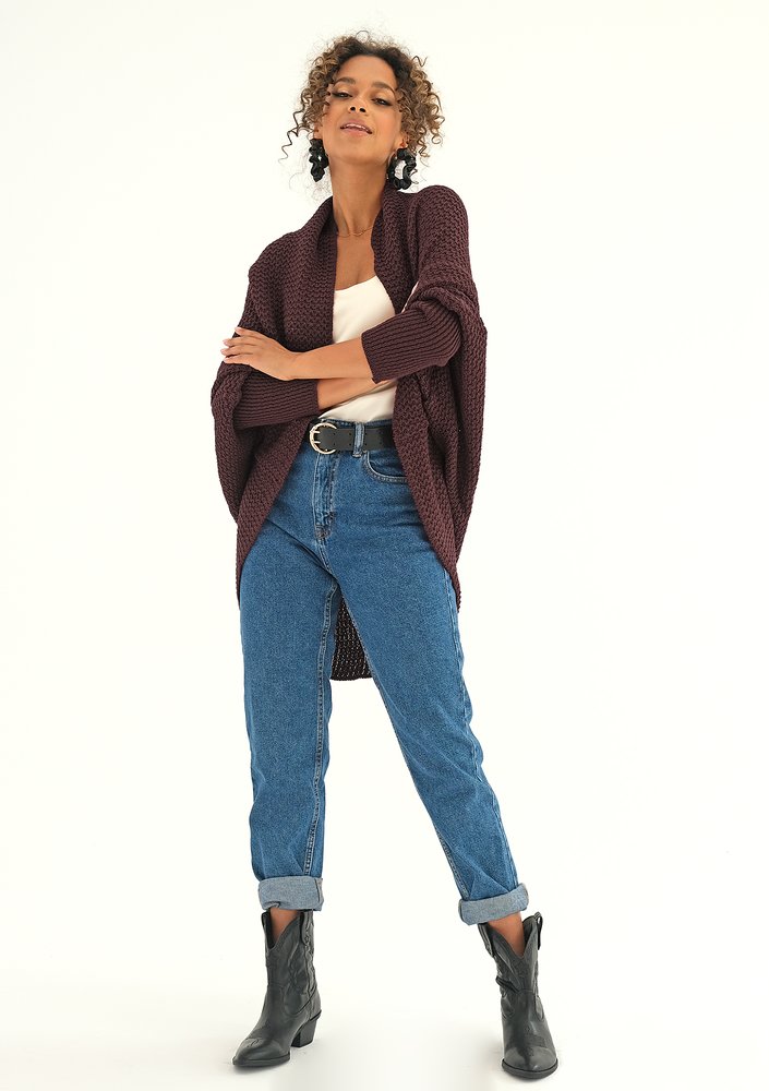 Classy oversize cardigan Chocolate