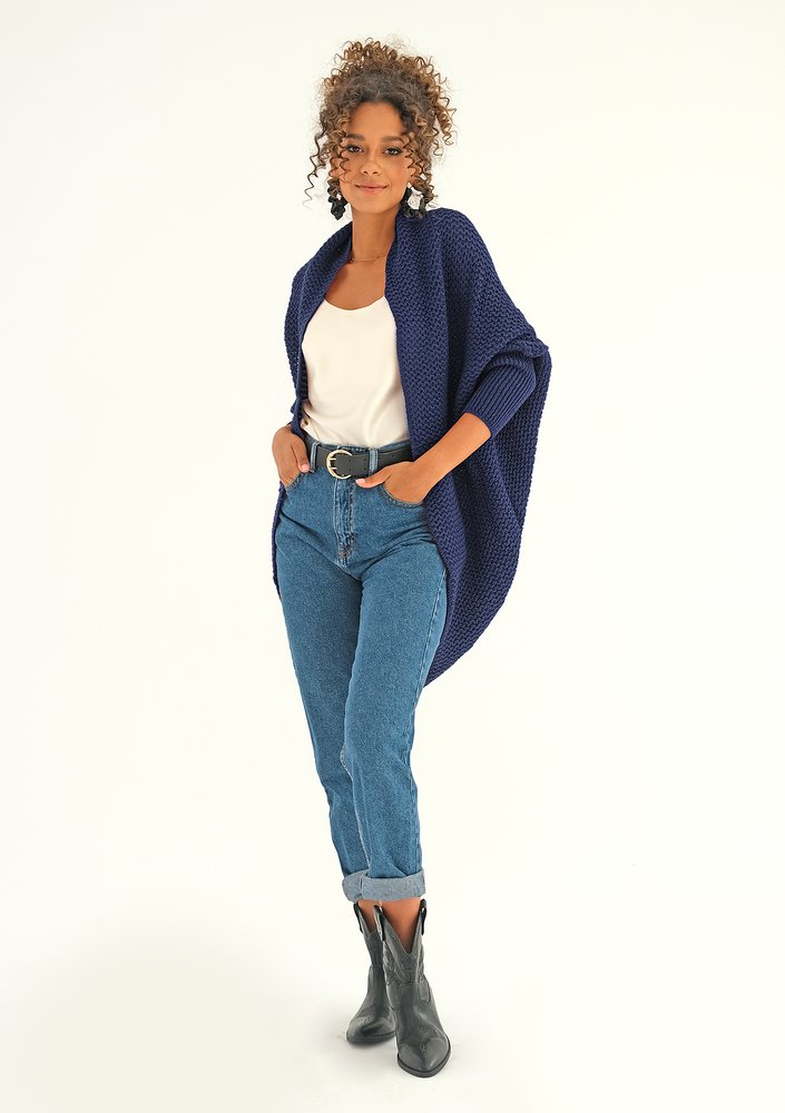 Classy oversize cardigan Navy Blue