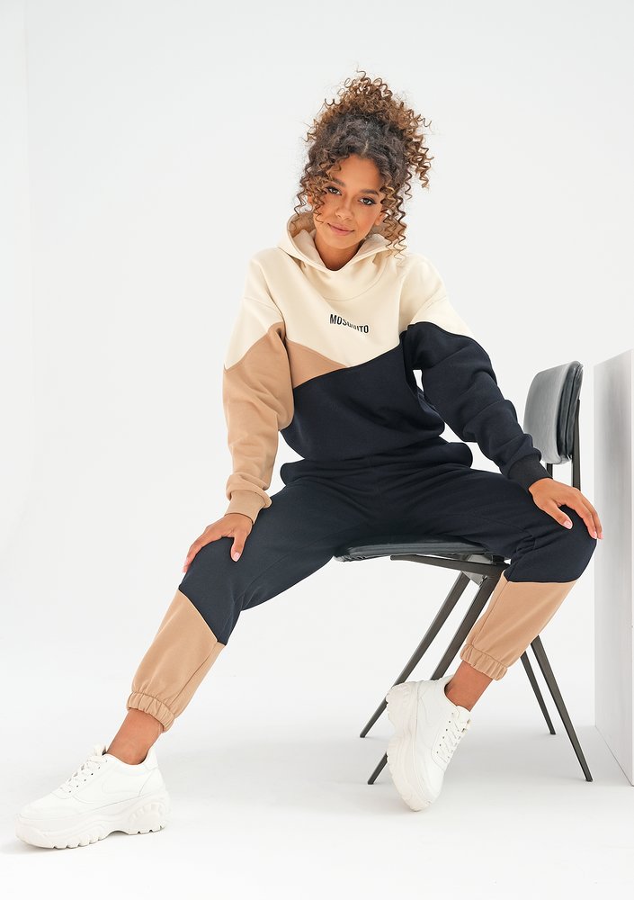 Tricolor sweatpants Latte