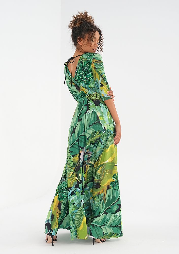 Maxi dress with a wrap neckline Bananas