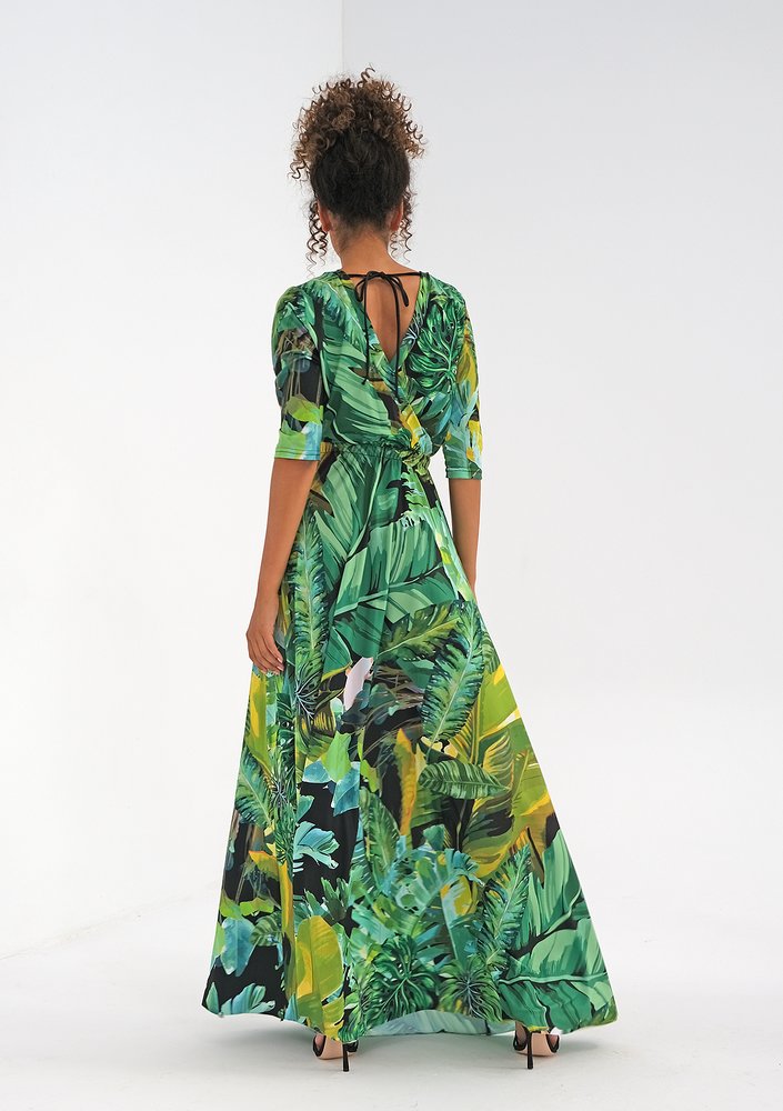 Maxi dress with a wrap neckline Bananas