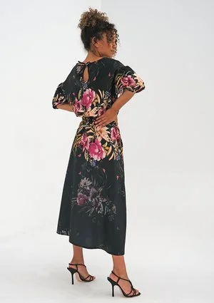 Sukienka midi Black Peony
