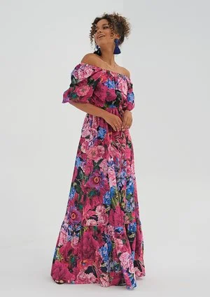 Sukienka maxi Pink Flowers