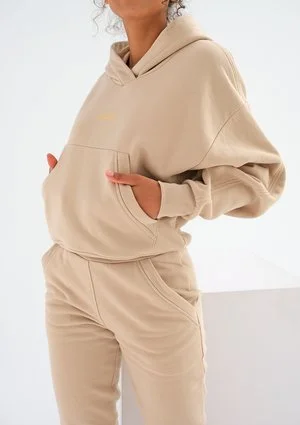 Dresowe spodnie damskie Sand beige ILM
