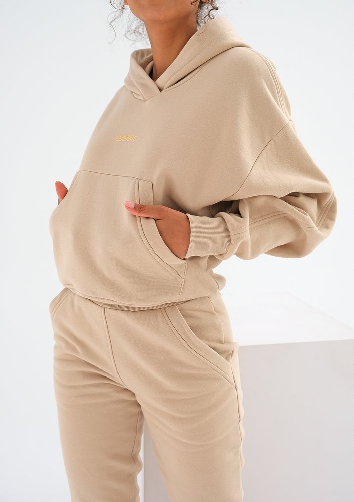 Hoodie with a pocket Sand Beige