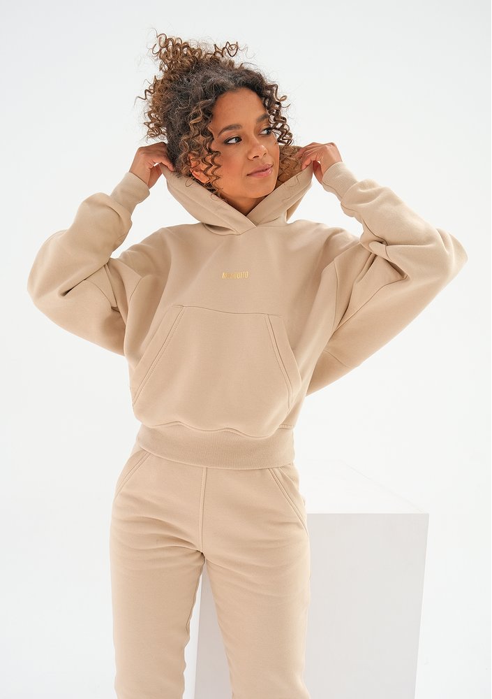 Hoodie with a pocket Sand Beige
