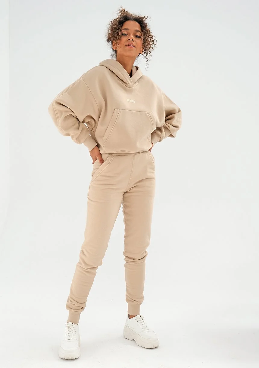 Hoodie with a pocket Sand Beige