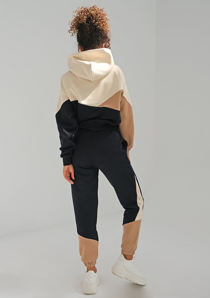 Tricolor sweatpants Latte