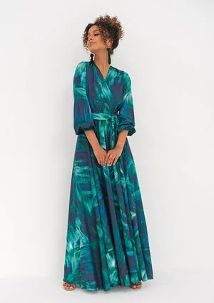 Maxi dress Teal Waves