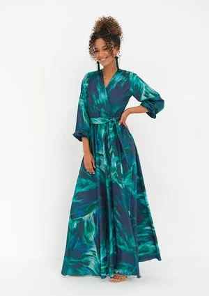 Maxi dress Teal Waves