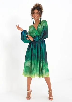 Midi dress Ombre Green