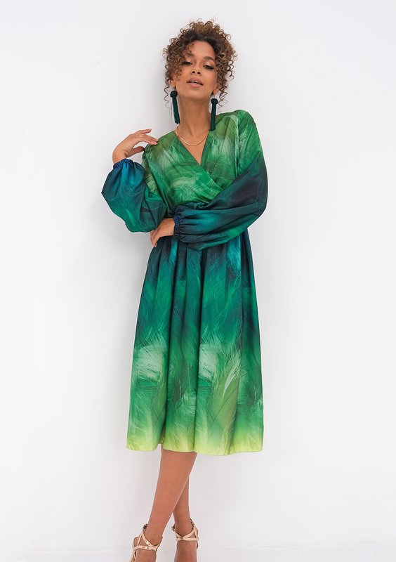 Midi dress Ombre Green