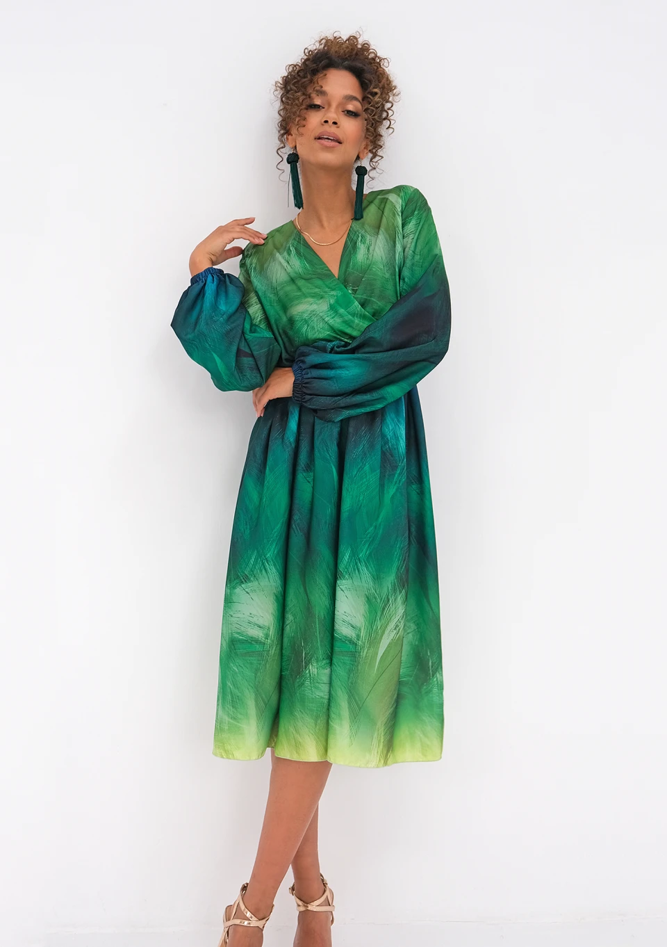 Midi dress Ombre Green