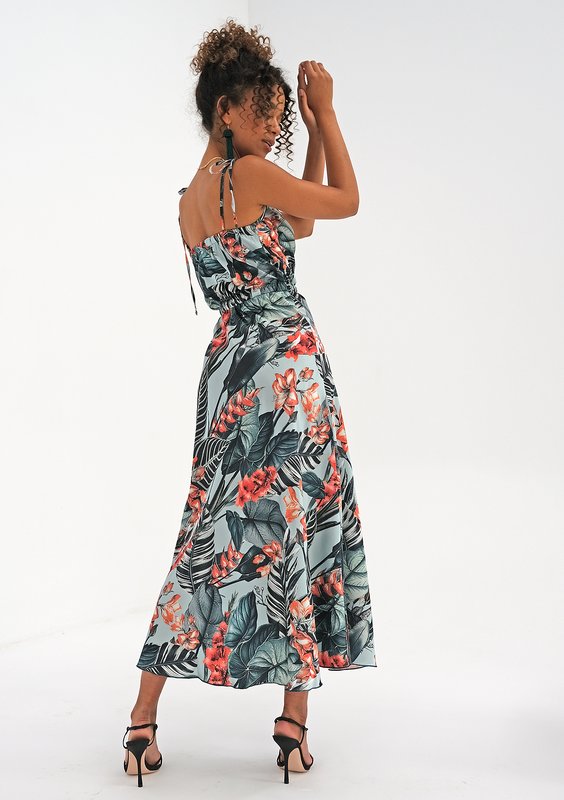 Midi dress Exotic Leaves